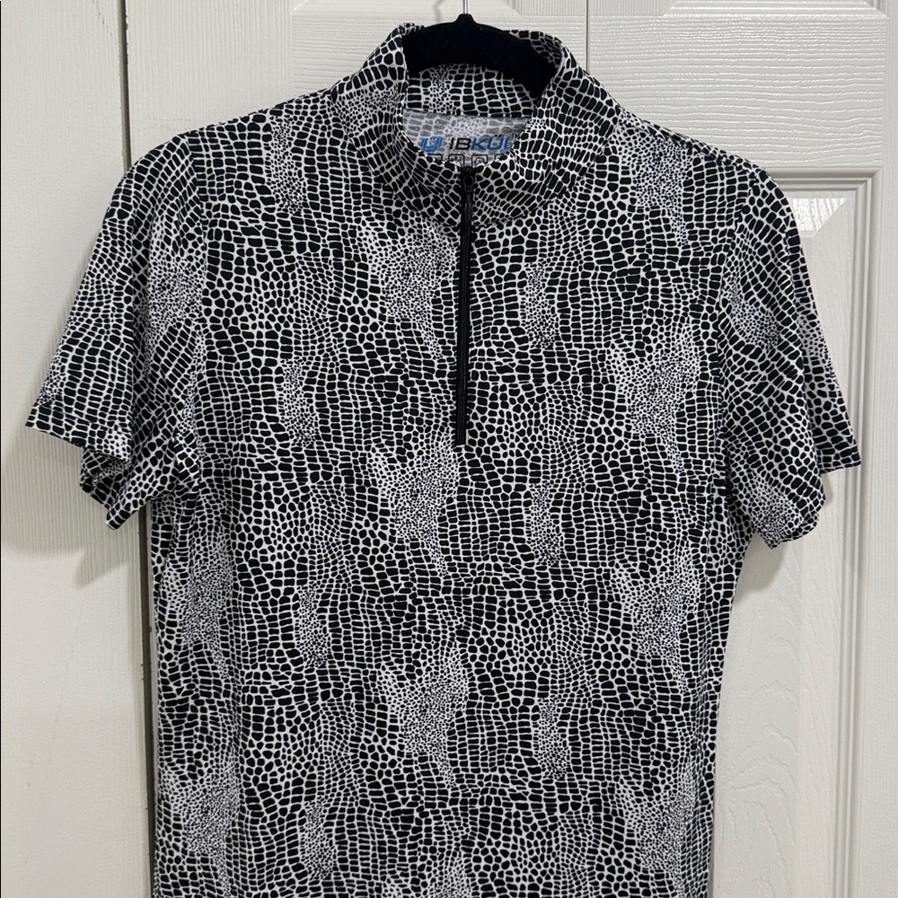 IBKUL Monochrome Textured Polo Shirt